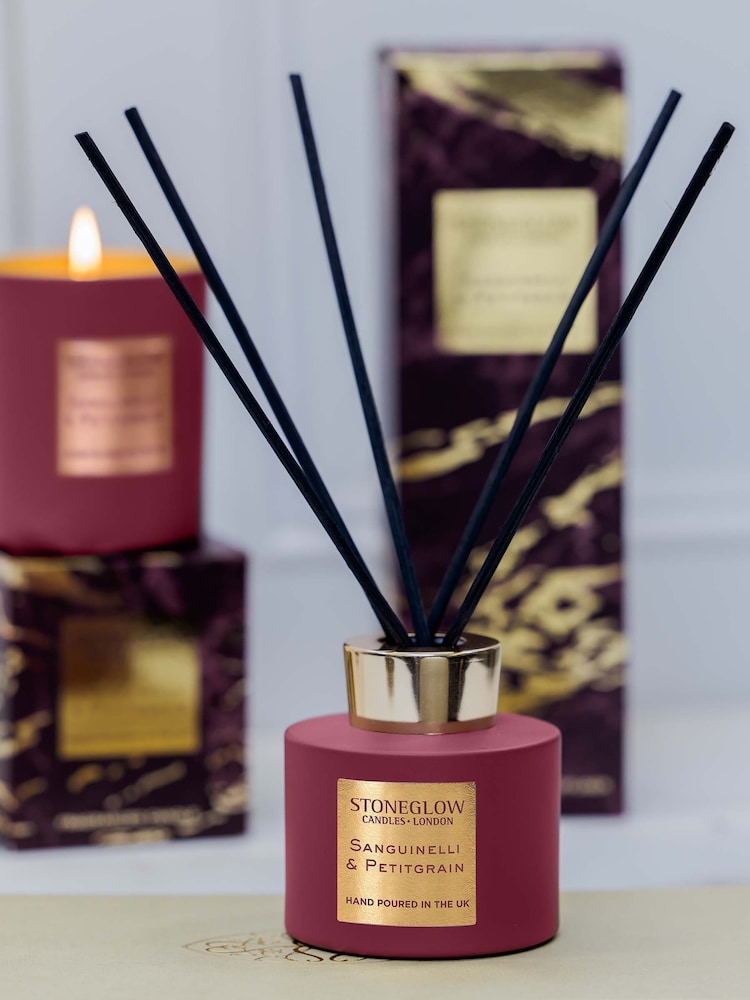 Stoneglow Sanguineli & Petitgrain 120ml Luna Reed Diffuser - Image 2 of 2 Stoneglow Sanguineli & Petitgrain 120ml Luna Reed Diffuser - Image 2 of 2