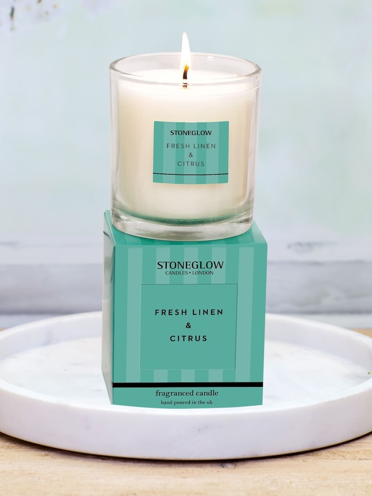 Stoneglow Fresh Linen & Citrus Modern Classics Scented Candle - Image 2 of 2