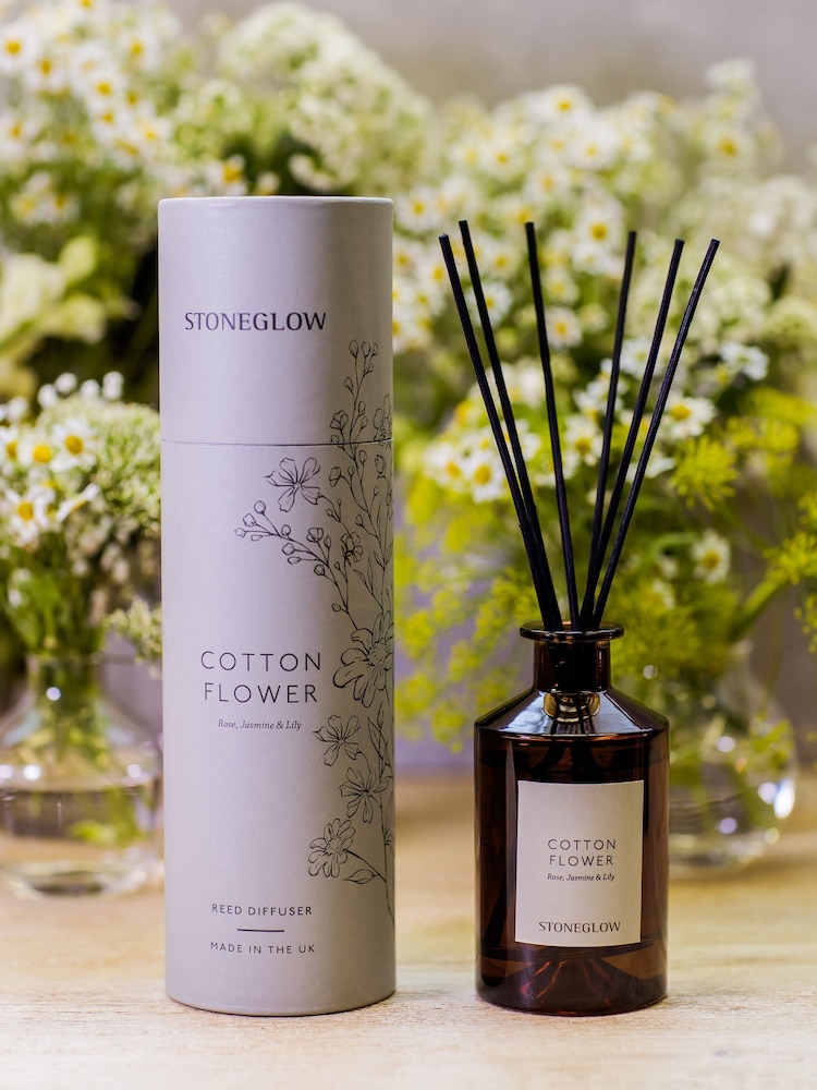 Stoneglow Cotton Flower The Walled Garden Reed Diffuser - Image 2 of 2 Stoneglow Cotton Flower The Walled Garden Reed Diffuser - Image 2 of 2