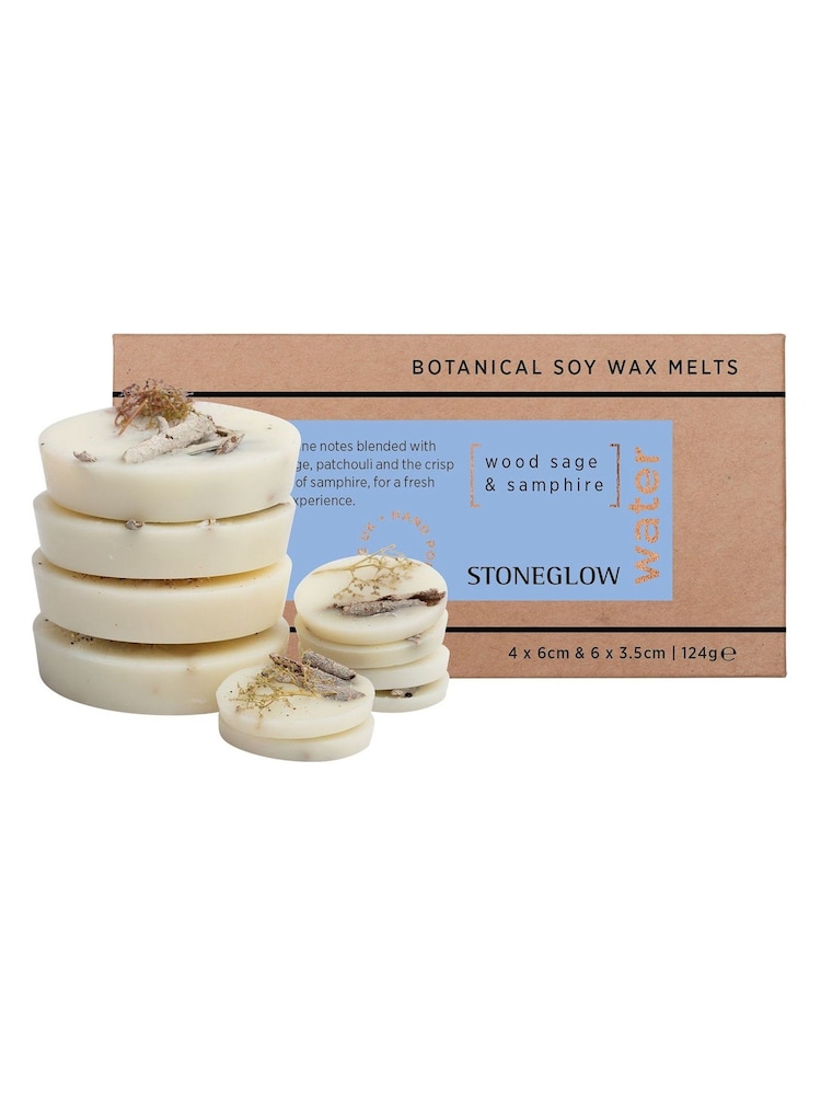 Stoneglow Elements Blue Water Wood Sage & Samphire Soy Wax Melts - Image 1 of 4