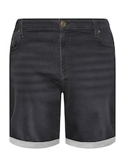 BadRhino Big & Tall Black Knitted Shorts - Image 5 of 6
