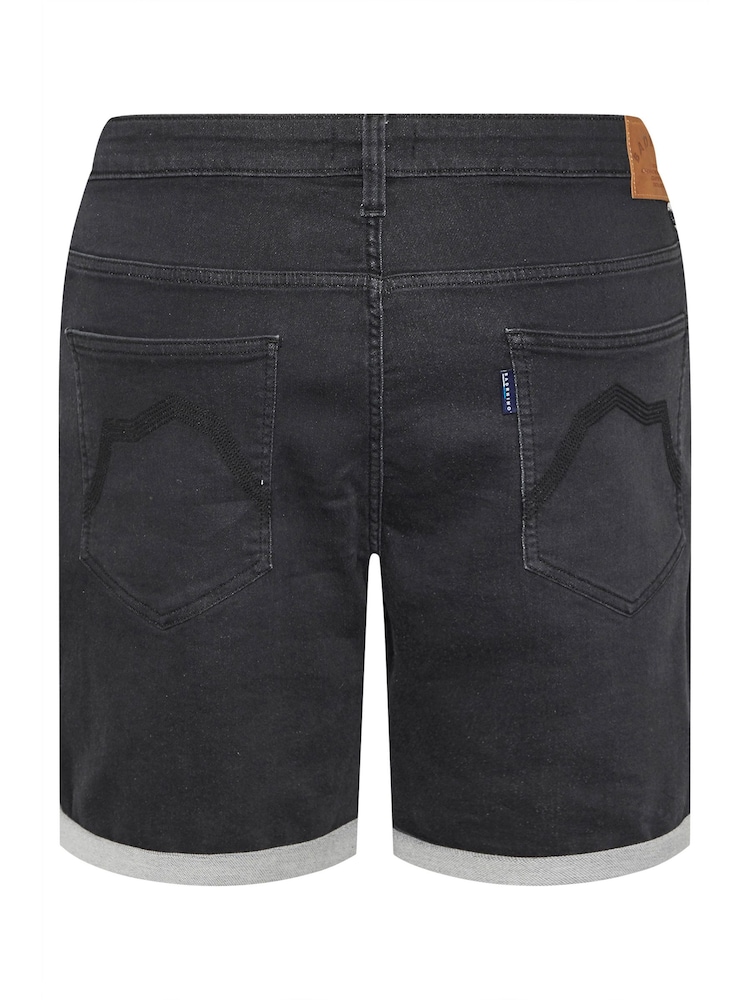BadRhino Big & Tall Black Knitted Shorts - Image 6 of 6