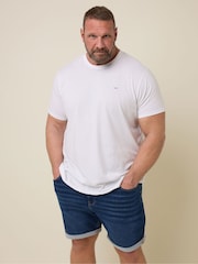 BadRhino Big & Tall Blue Knitted Shorts - Image 1 of 6