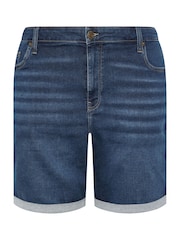BadRhino Big & Tall Blue Knitted Shorts - Image 5 of 6