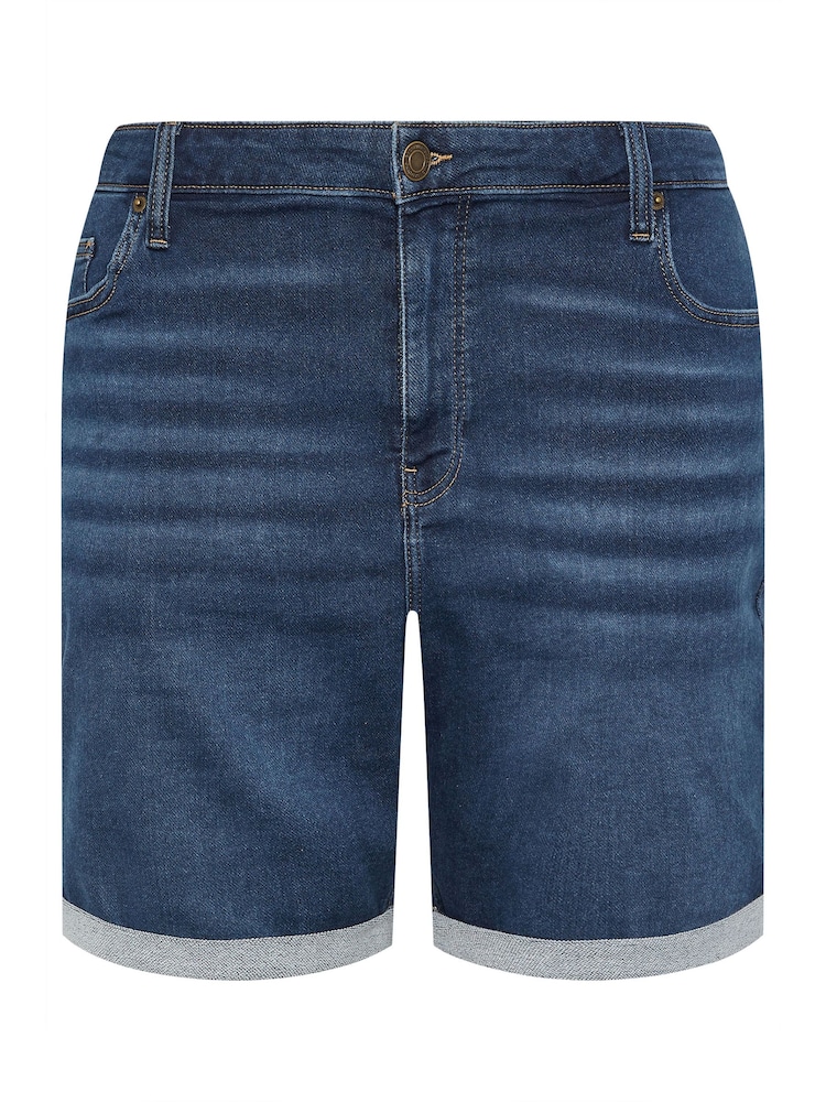BadRhino Big & Tall Blue Knitted Shorts - Image 5 of 6