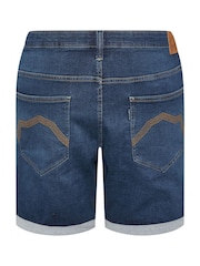 BadRhino Big & Tall Blue Knitted Shorts - Image 6 of 6