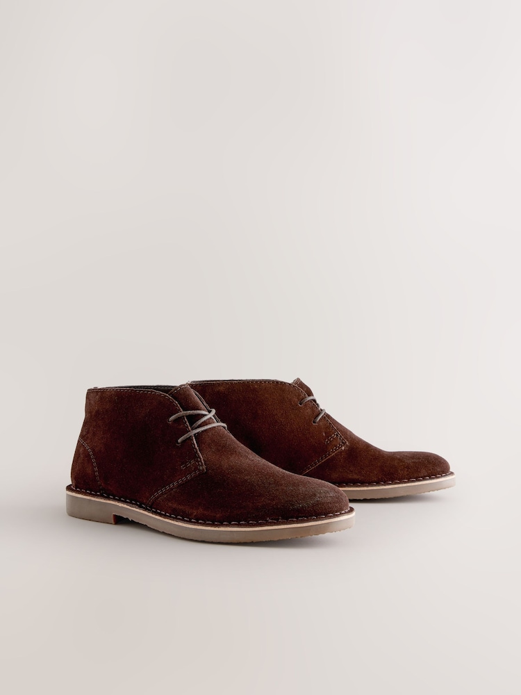 Brown Suede Desert Boots - Image 2 of 6