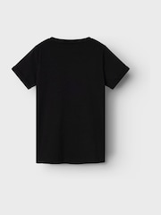 Name It Black Black Wednesday Addams logo T Shirt - Image 3 of 3
