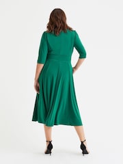 Scarlett & Jo Green Helena Solid Midi Dress - Image 4 of 4