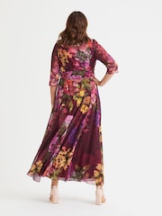 Scarlett & Jo Pink Verity Print Maxi Gown - Image 4 of 4