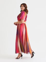 Scarlett & Jo Pink Ombre Curve Isabelle Angel Sleeve Maxi Dress - Image 3 of 4