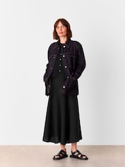 Whistles Black Lucy Button Front Knit Tank - Image 3 of 5