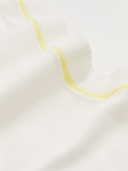 Reiss White Lea Stretch-Cotton Ribbed Vest - Image 6 of 6