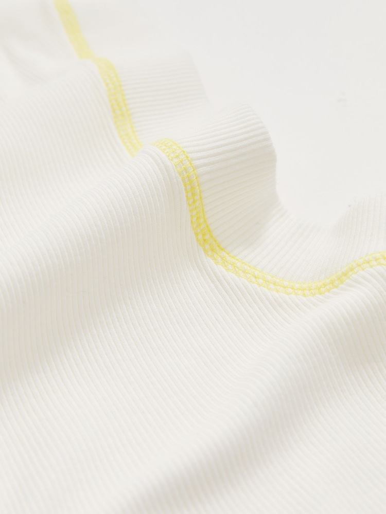 Reiss White Lea Stretch-Cotton Ribbed Vest - Image 6 of 6