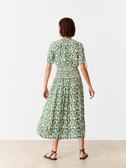 Whistles White Abstract Squares Midi Dress - Image 2 of 5