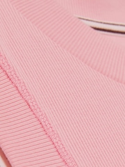 Reiss Pink Lea Stretch-Cotton Ribbed Vest - Image 5 of 5