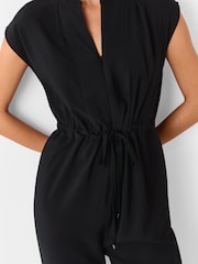 Negro - Whistles Petite Sleeveless Drawstring Jumpsuit - Imagen 4 de 4