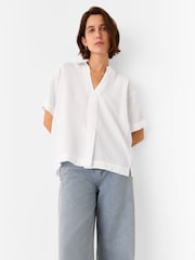 Whistles White Sasha Relaxed Shirt - Image 4 of 5