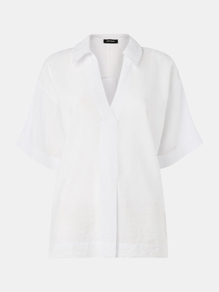 Whistles White Sasha Relaxed Shirt Whistles White Sasha Relaxed Shirt