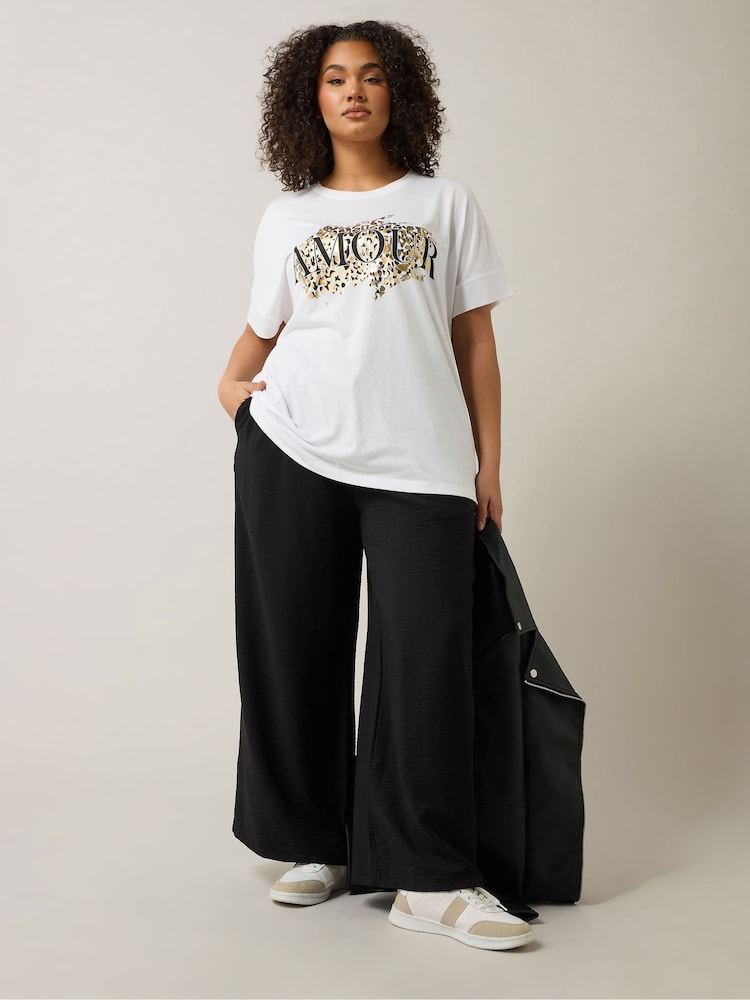Evans Animal Foil Print White T-Shirt - Image 1 of 5