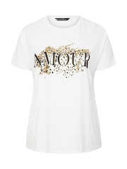 Evans Animal Foil Print White T-Shirt - Image 5 of 5