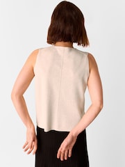 Whistles Cream Lucy Button Front Knit Tank - Image 2 of 5