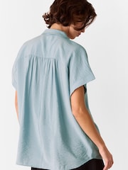Whistles Blue Nicola Button Through Shirt - Image 2 of 5