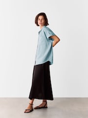 Whistles Blue Nicola Button Through Shirt - Image 3 of 5