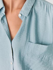 Whistles Blue Nicola Button Through Shirt - Image 4 of 5