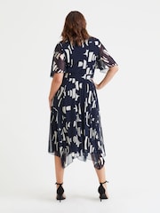 Scarlett & Jo Navy Blue Julie Hanky Hem Dress - Image 3 of 4