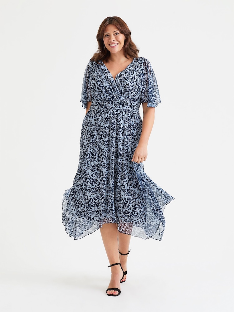 Scarlett & Jo Dark Blue Julie Hanky Hem Dress - Image 1 of 4