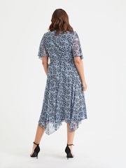 Scarlett & Jo Dark Blue Julie Hanky Hem Dress - Image 3 of 4