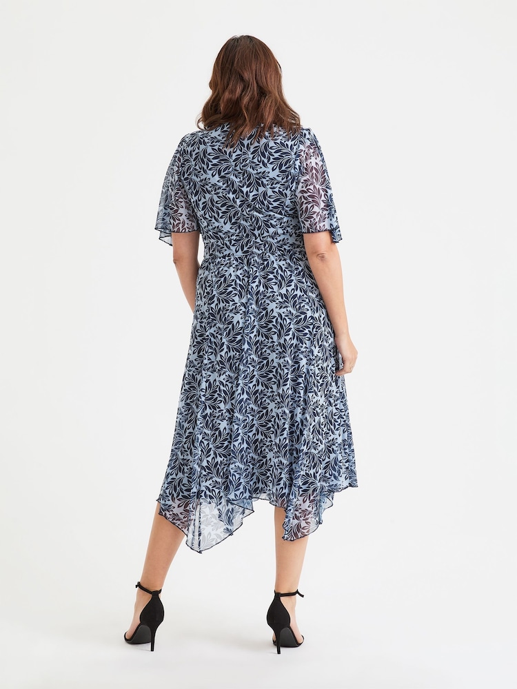 Scarlett & Jo Dark Blue Julie Hanky Hem Dress - Image 3 of 4