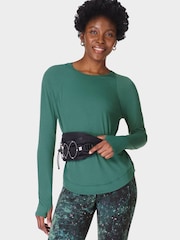 Sweaty Betty Green Breathe Easy Sleeve Top - Image 1 of 7