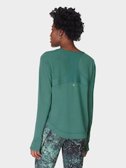 Sweaty Betty Green Breathe Easy Sleeve Top - Image 2 of 7