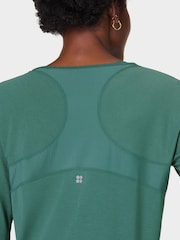 Sweaty Betty Green Breathe Easy Sleeve Top - Image 6 of 7