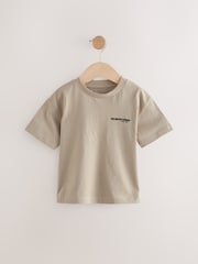 Cement Slogan 100% Cotton Short Sleeve Back Print T-Shirt (3mths-7yrs) - Image 1 of 4