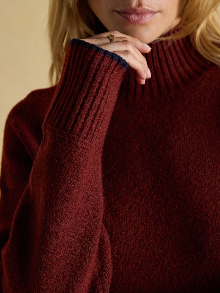 high neck knit dress Black High Neck Knitted Jumper Dress – AX Paris main image 0