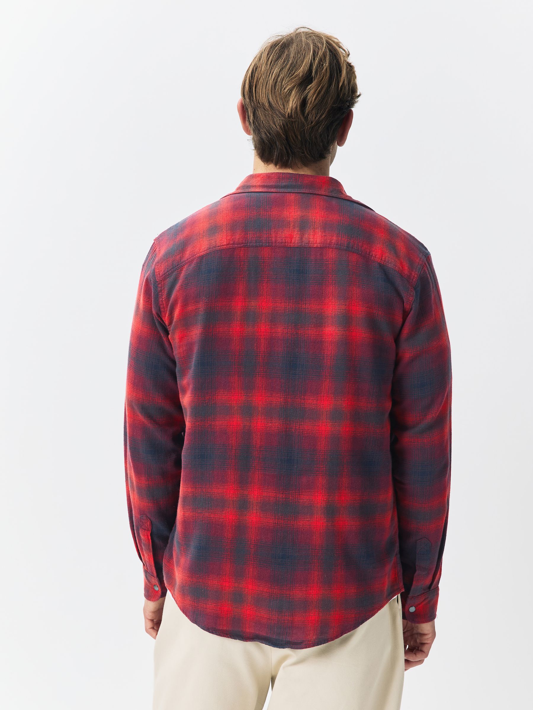 Buy Red Western Style Ombre Check Long Sleeve Shirt from Next USA