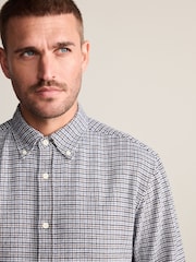 Navy Blue Signature Long Sleeve Check Shirt - Image 1 of 8