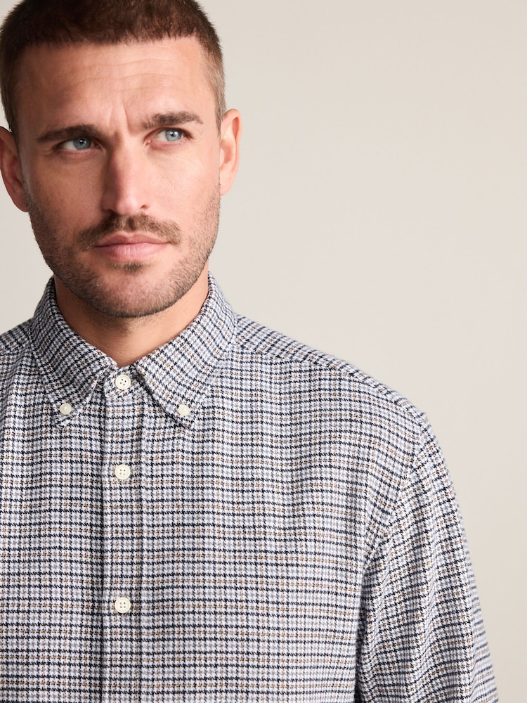 Navy Blue Signature Long Sleeve Check Shirt - Image 1 of 8