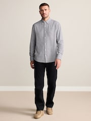 Navy Blue Signature Long Sleeve Check Shirt - Image 2 of 8