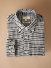 Navy Blue Signature Long Sleeve Check Shirt - Image 6 of 8