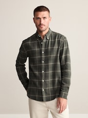 Green Signature Long Sleeve Check Shirt - Image 1 of 9