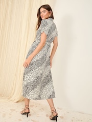 Friends Like These Animal Short Sleeve Shirt Midi Dress - Image 5 of 5
