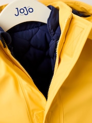 JoJo Maman Bébé Yellow 3-In-1 Waterproof Jacket - Image 10 of 13