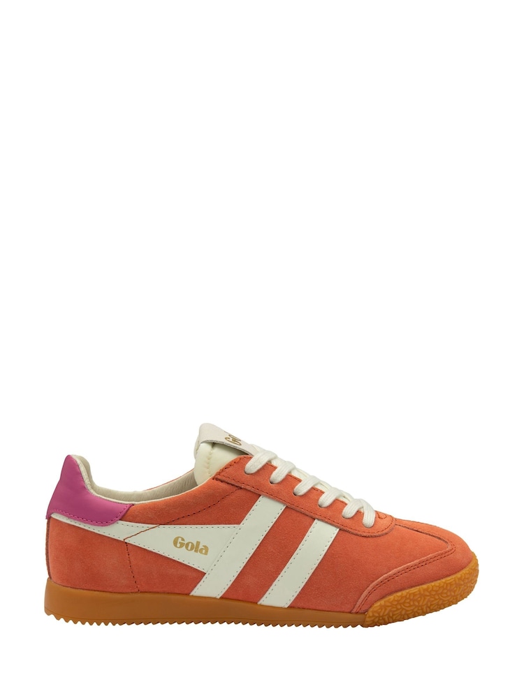Gola Hot Coral Off White Fuschia Womens Elan Trainers - Image 2 of 5