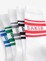 Bele črtaste multi - Komplet 5 parov fantovskih nogavic Baker by Ted Baker - Slika 8 iz 8