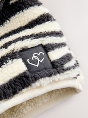 Black/White Zebra Print Half Zip Fleece (3mths-7yrs) - Image 8 of 8