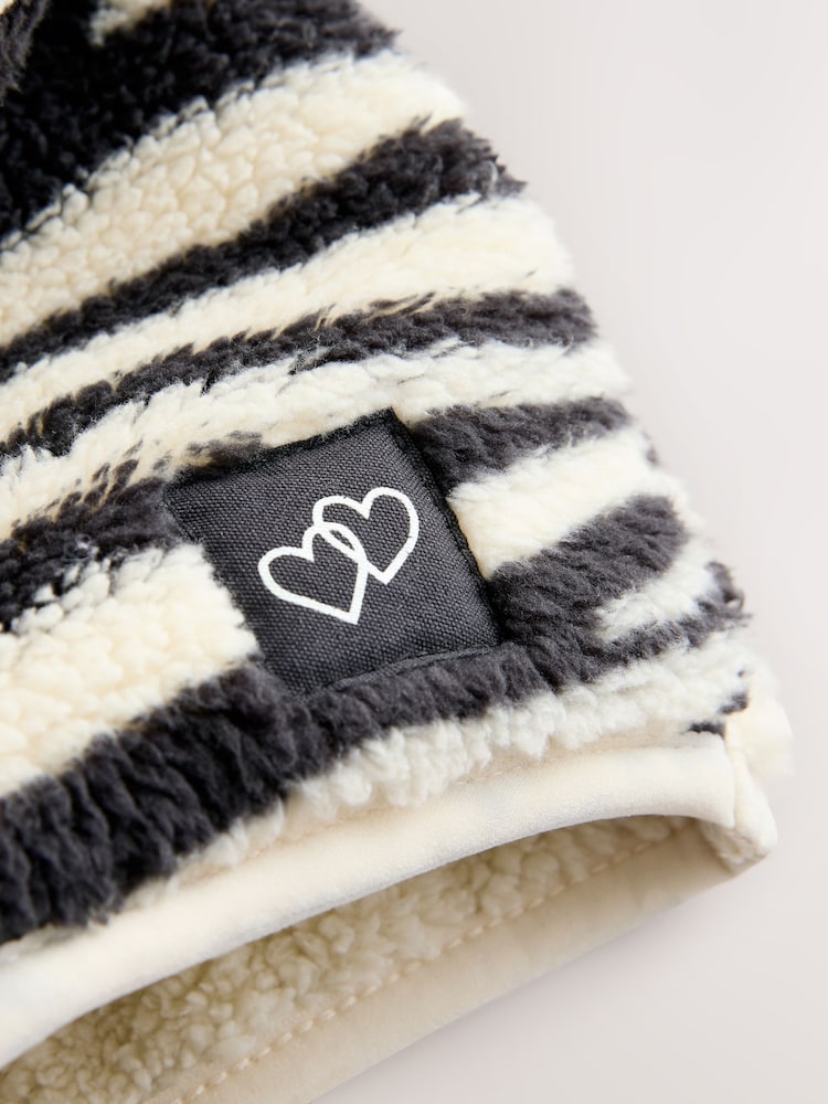 Black/White Zebra Print Half Zip Fleece (3mths-7yrs) - Image 8 of 8